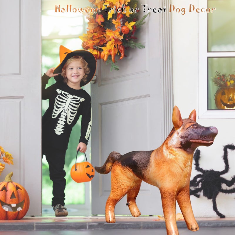 Jet Creations German Shepherd Dog Inflatable, 43" L x 30" H â€“ Christmas Yard Decorations, Room & Classroom Decor, Birthday Party Prop, Police Dog/K9 Animal Toy & Gift for Kids, Black & Tan, 1 Pc - Image 5
